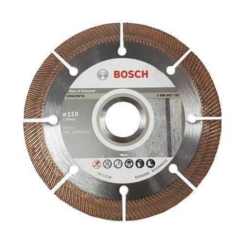 Imagem de 3 Discos Corte Turbo Segmentado Concreto Armado 110mm Bosch