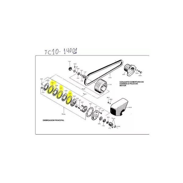 Imagem de 3 Discos Lona Embreagem Micro Yanmar Tc8 Tc10 Tc11 Tc12 Tc14