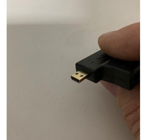 Imagem de 3 Em 1 Hdmi Fêmea P/ Mini Hdmi Macho E Micro Hdmi Macho 