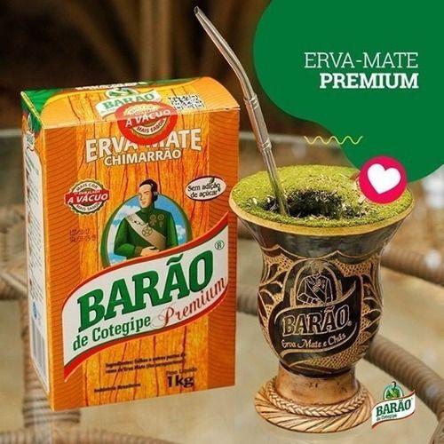 Imagem de 3 Erva Mate Chimarrão BARÃO PREMIUM VÁCUO Sem Açúcar 1 Kg