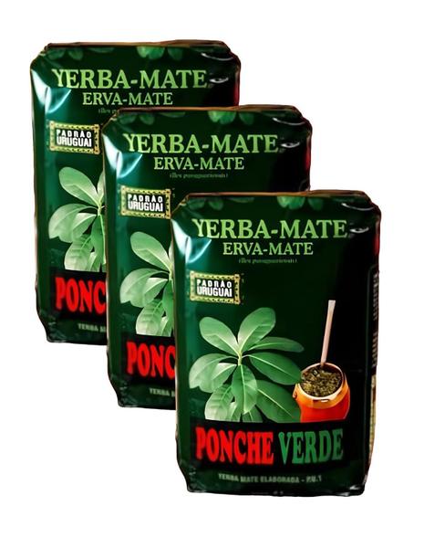 Imagem de 3 Erva Mate Chimarrão PONCHE VERDE URUGUAI EXPORTAÇÃO 1 Kg