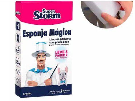 Imagem de 3 esponjas magicas super storm