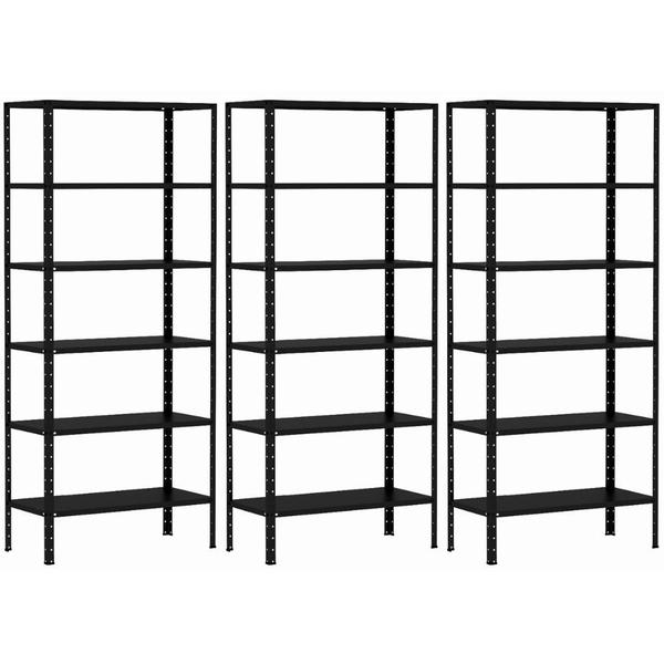 3 Estante Para Livros Sala Almoxarifado Multiuso De Aço 6 Prateleiras 60cm Reforçada Armário Para Organização Quarto Escritório - D'DUZZA MIX Imagem de 3 Estante Para Livros Sala Almoxarifado Multiuso De Aço 6 Prateleiras 60cm Reforçada Armário Para Organização Quarto Escritório