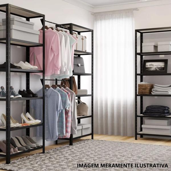3 Estante Para Livros Sala Almoxarifado Multiuso De Aço 6 Prateleiras 60cm Reforçada Armário Para Organização Quarto Escritório - D'DUZZA MIX Imagem de 3 Estante Para Livros Sala Almoxarifado Multiuso De Aço 6 Prateleiras 60cm Reforçada Armário Para Organização Quarto Escritório