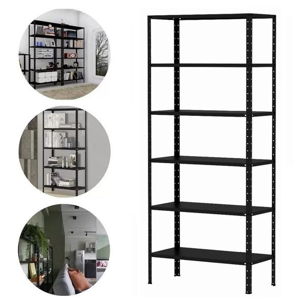 3 Estante Para Livros Sala Almoxarifado Multiuso De Aço 6 Prateleiras 60cm Reforçada Armário Para Organização Quarto Escritório - D'DUZZA MIX Imagem de 3 Estante Para Livros Sala Almoxarifado Multiuso De Aço 6 Prateleiras 60cm Reforçada Armário Para Organização Quarto Escritório
