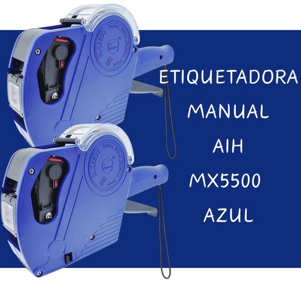 3 Etiquetadora Mx5500 Eos 8 Digitos Tinteiro E Etiqueta Azul