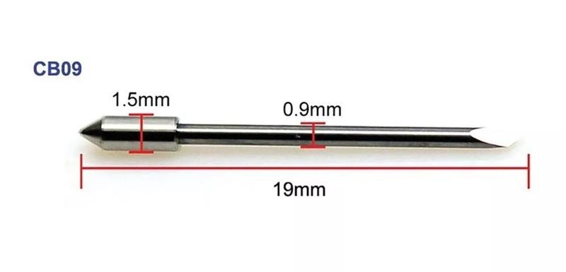 Imagem de 3 Facas Laminas P/ Plotter Graphtec Cb09+teflon 1,5x7x0,5mm