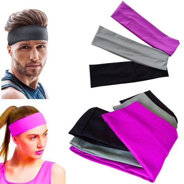 Imagem de 3 Faixa Cabeça Esporte Corrida Academia Yoga Headband