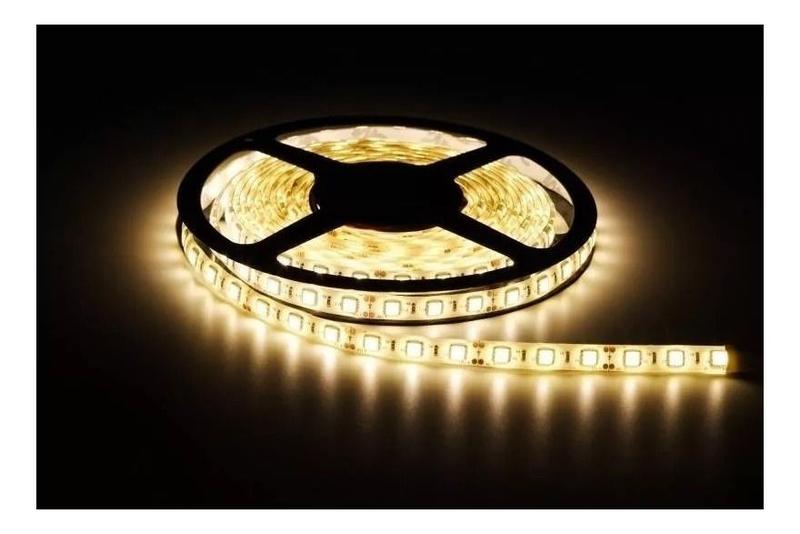 Imagem de 3 Fita Super Led 3528 Branca Quente 300 Leds 5m Fonte Grátis