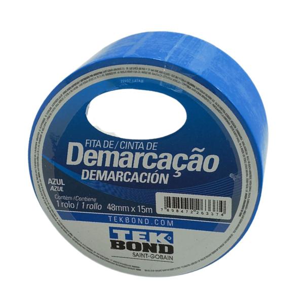 Imagem de 3 Fitas de Demarcação e Sinalização Azul 48 mmx15 mt Tekbond