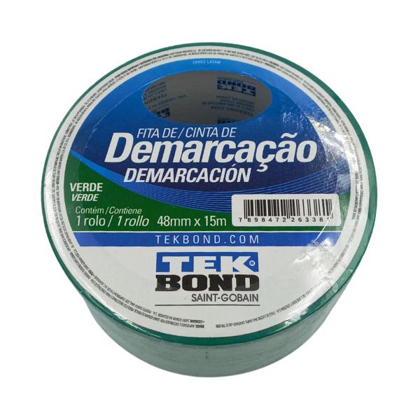 Imagem de 3 Fitas de Demarcação e Sinalização Verde 48mmx15mt Tekbond