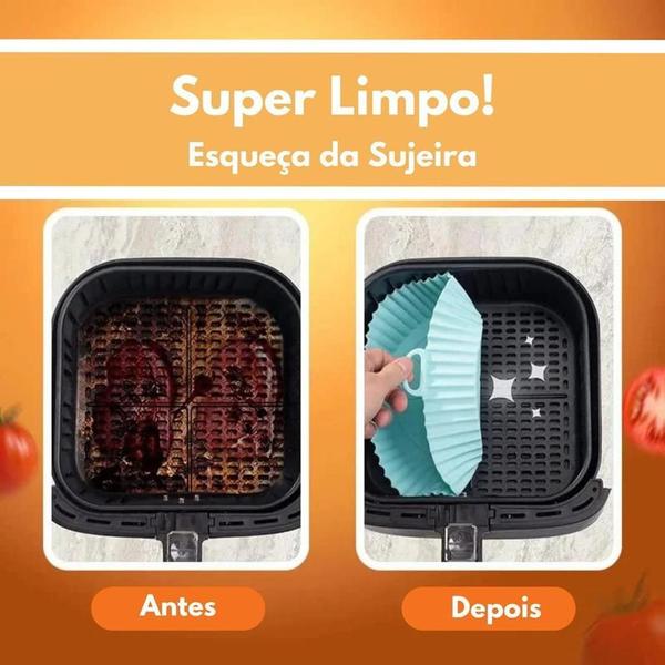 Imagem de 3 Formas Silicone Airfryer Reutilizável Tapete Microondas