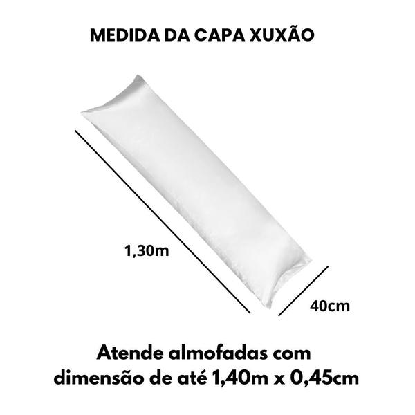 Imagem de 3 Fronha Capa Travesseiro Xuxão Cetim Branco 1,30x0,40