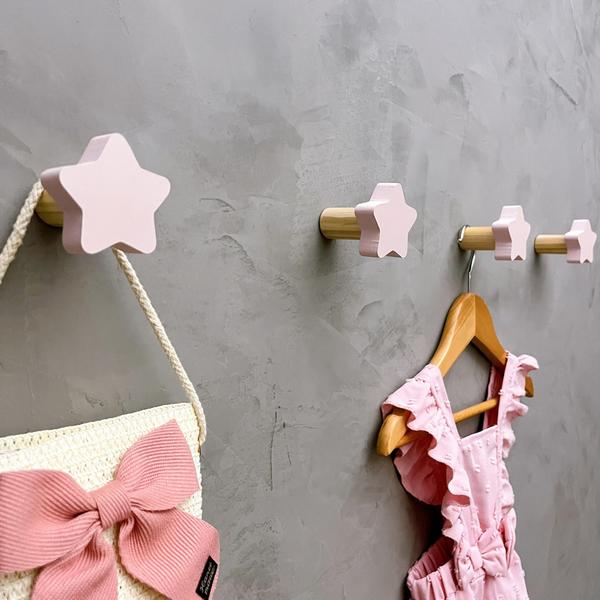 3 Ganchos de parede infantil decoração bebê estrela 3Esbb15 - Souvenir Decor Imagem de 3 Ganchos de parede infantil decoração bebê estrela 3Esbb15