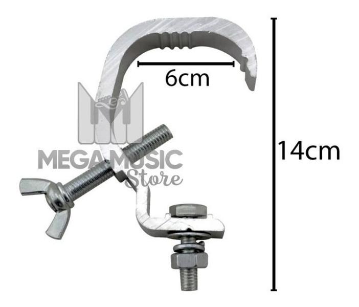 Imagem de 3 Garra Clamp Gancho Q15 Até Q30 De Aluminio Treliça Tripé