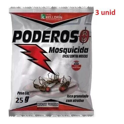 Imagem de 3 Iscas Atrativa Mata Moscas Poderoso Mosquicida 25g