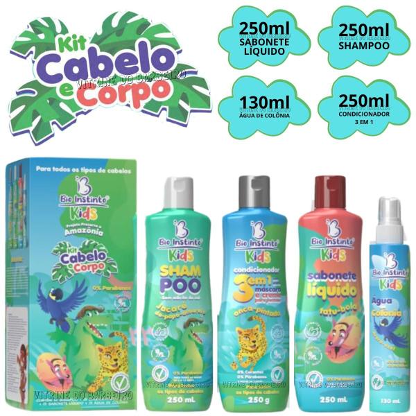 Imagem de 3 Kits Banho Cabelo Corpo Kids Cuidado Criança Maternidade!!