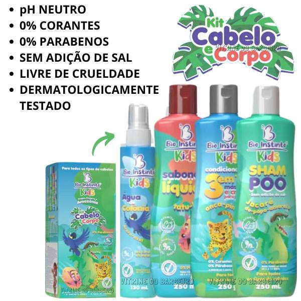 Imagem de 3 Kits Banho Cuidado Infantil Para Cabelo Corpo Kids Higiene