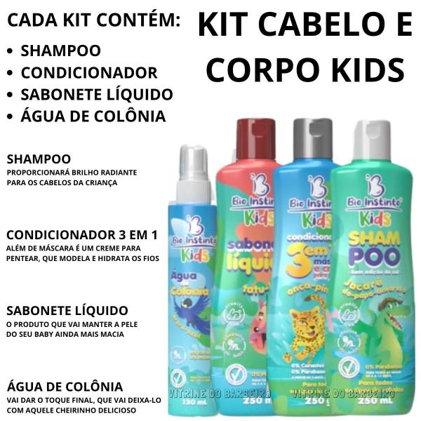 Imagem de 3 Kits Banho Higiene Infantil Kit Cabelo Corpo Recém Nascido