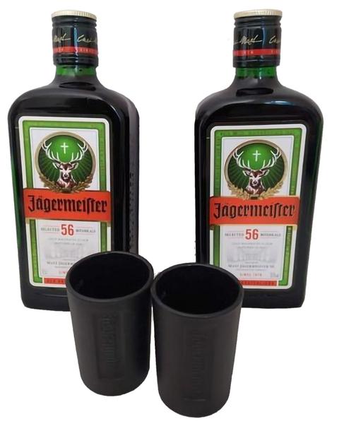 Imagem de 3 Kits - Licor Jagermeister 2 Garrafas De 500ml Com 2 Copos