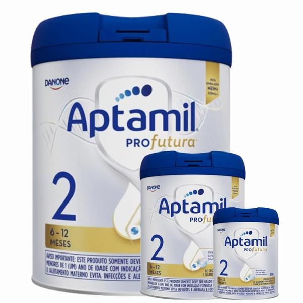 Imagem de 3 Latas -Aptamil Profutura 2 -Fórmula Infantil Danone- 800Gr