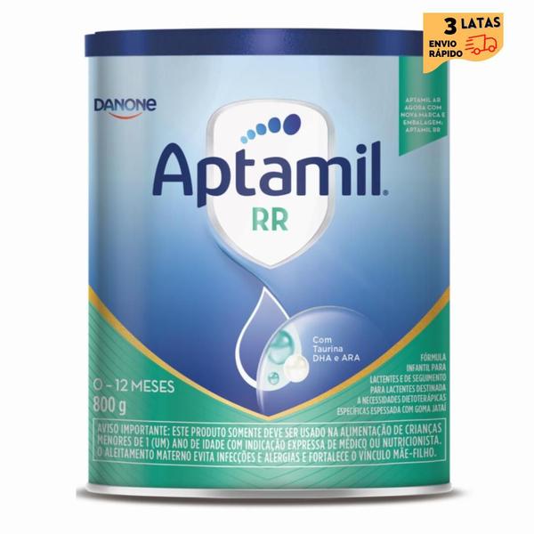 Imagem de 3 Latas - Aptamil RR - Fórmula infantil em pó - Danone 800 g