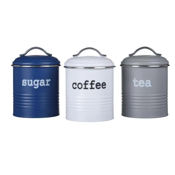 Imagem de 3 Latas Porta Café Coffee Açucar Chá Cozinha Recepção Decora