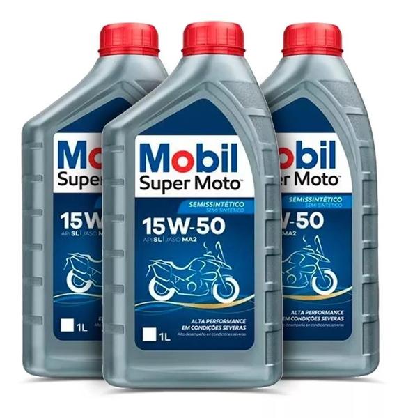 Imagem de 3 Litros Óleo Mobil 15w50 + Filtro Fram Ph 6018 Motos Suzuki