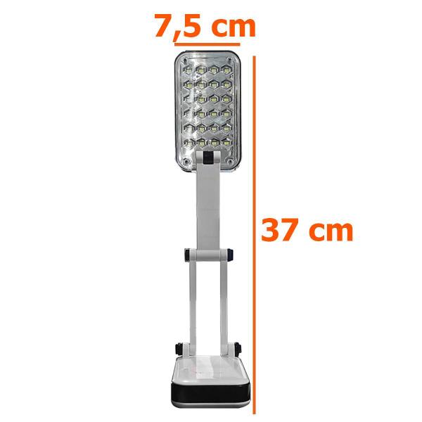 Imagem de 3 Luminária De Mesa Articulável Abajur 24 Leds Recarregável