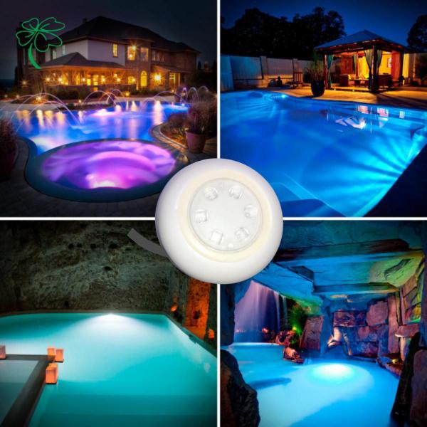 Imagem de 3 Luminárias Leds 12V De Piscina RGB 9W Com Controladora (Módulo Central) + Controle Touch Screen + Fonte De Energia