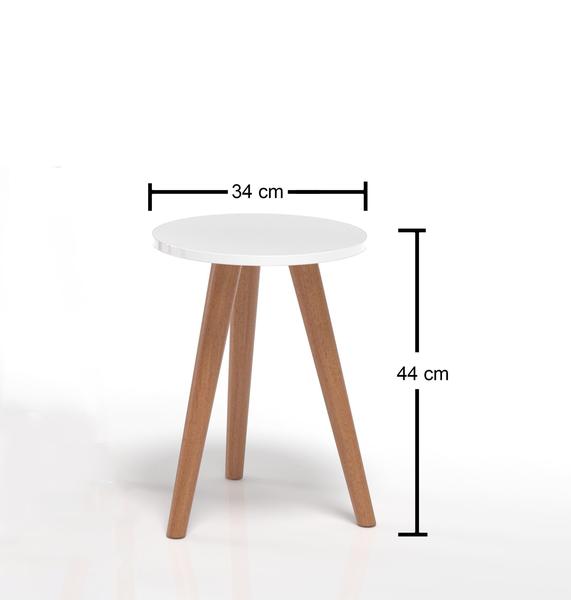 Imagem de 3 Mesa Tabriz Pé Palito Tripé Cabeceira Off Apoio Lateral