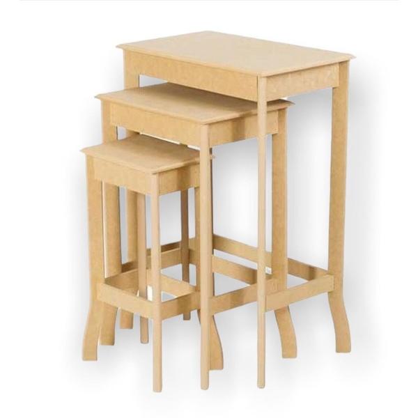 3 Mesinhas Trio De Mesa Mdf Enfeite De Festas Casamentos Aniversários - Decor Imagem de 3 Mesinhas Trio De Mesa Mdf Enfeite De Festas Casamentos Aniversários