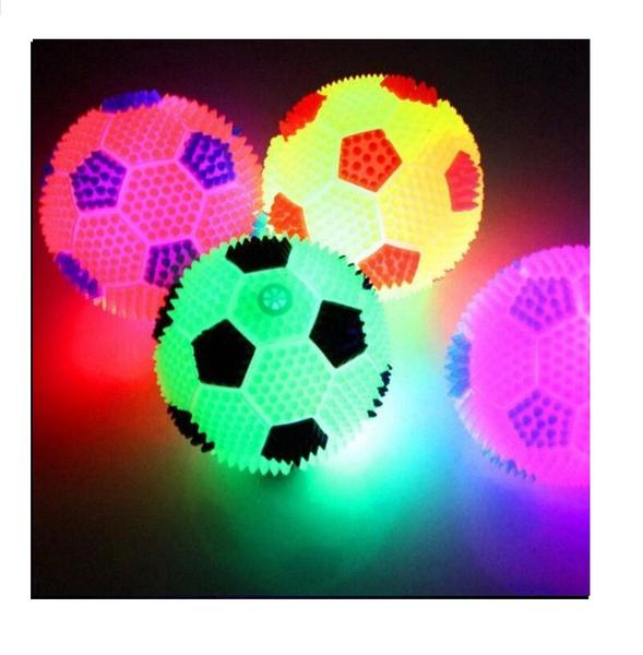 Imagem de 3 mini Bolas Divertidas de Led em formato de bola de futebol