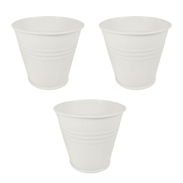 Imagem de 3 Mini vaso cachepot metal decorativo e vasinho festas creme