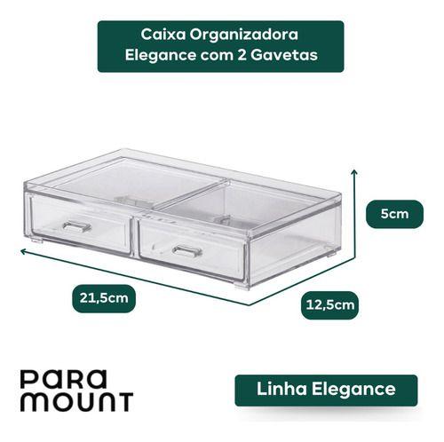 Imagem de 3 Organizador Caixa C/ 2 Divisória Porta Maquiagem Acrílico