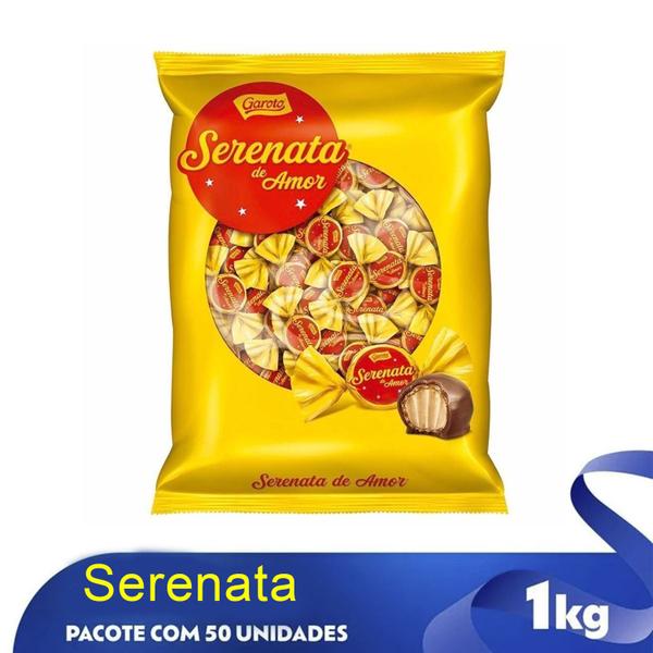 Imagem de 3 Pacotes De Bombom 1KG Serenata De Amor Chocolate Garoto