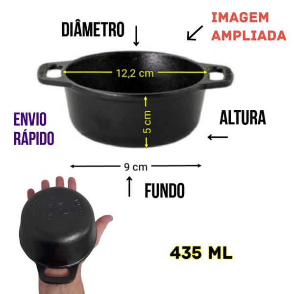 Imagem de 3 Panelinha Ferro 435 Ml(CHEGA RÁPIDO) P/ Servir Molho - Santana