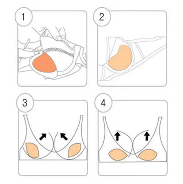 3 Pares Bojo Bio Gel Aumenta Levanta Da Volume Nos Seios - Moda Imagem de 3 Pares Bojo Bio Gel Aumenta Levanta Da Volume Nos Seios