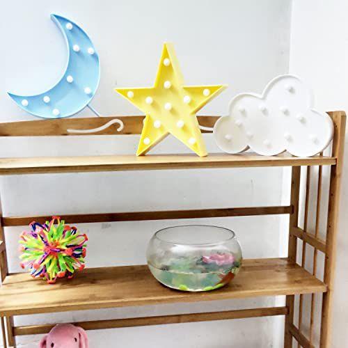 3 PCS 3D Crescente Lua Luz Nuvem Led Star Lamp, AUSAYE Luzes Noturnas Decorativas Sala Decoração NightLight para Crianças Adultos Presentes de Natal de Aniversário Imagem de 3 PCS 3D Crescente Lua Luz Nuvem Led Star Lamp, AUSAYE Luzes Noturnas Decorativas Sala Decoração NightLight para Crianças Adultos Presentes de Natal de Aniversário