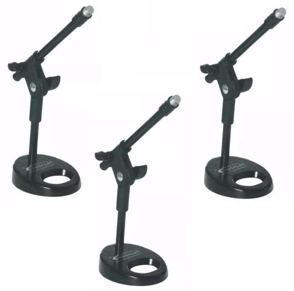 Imagem de 3 pedestais girafa de mesa para microfone torelli hpm56