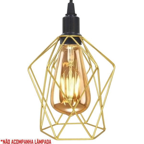 Imagem de 3 Pendentes Aramado Cálice P Luminária Lustre Teto Retrô Vintage Industrial Balcão Agp Ilumini