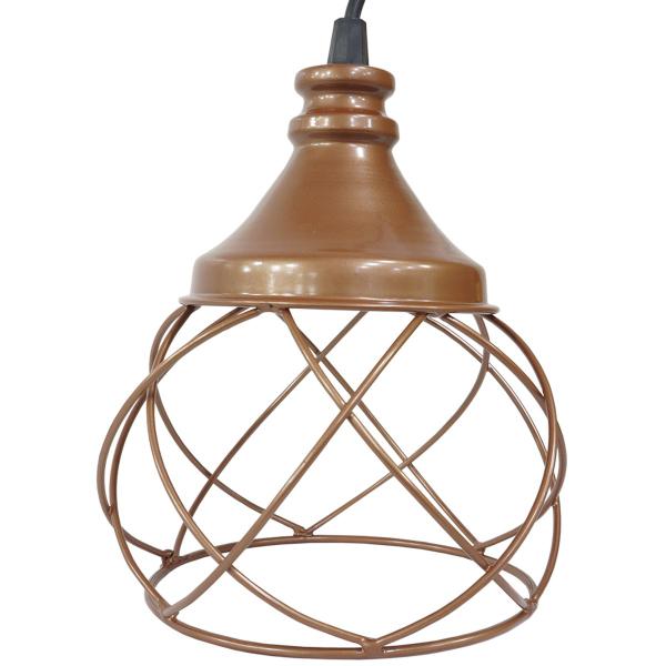 Imagem de 3 Pendentes Aramado Esfera Balonê Cobre Rose Gold Lustre Luminária Teto Regulável Sala Cozinha