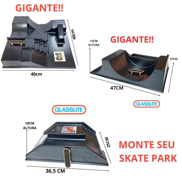 Imagem de 3 Pista Com Skate De Dedo Skate Park Glasslite Finger Board