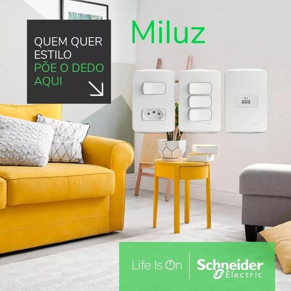 Imagem de 3 Placa/Espelho Alumínio 4X2 2 Mod S3B77122 Miluz Schneider