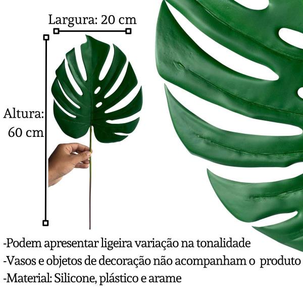 3 Plantas Artificiais Costela de Adão Revestida em Silicone própria para design de interiores e Vasos - DE0624 - Decora Flores Artificiais Imagem de 3 Plantas Artificiais Costela de Adão Revestida em Silicone própria para design de interiores e Vasos - DE0624