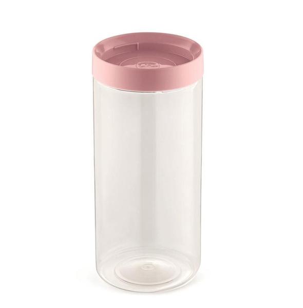 Imagem de 3 Pote Porta Mantimento Com Tampa De Rosquear 1200Ml Rosa Uz