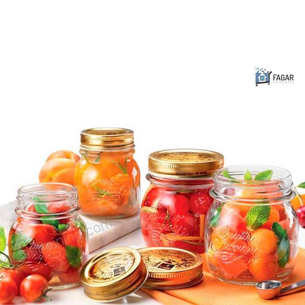 3 Potes de vidro herméticos Quattro Stagioni Bormioli Rocco para legumes, frutas, papinhas, compotas e conservas - Rocco Bormioli Imagem de 3 Potes de vidro herméticos Quattro Stagioni Bormioli Rocco para legumes, frutas, papinhas, compotas e conservas