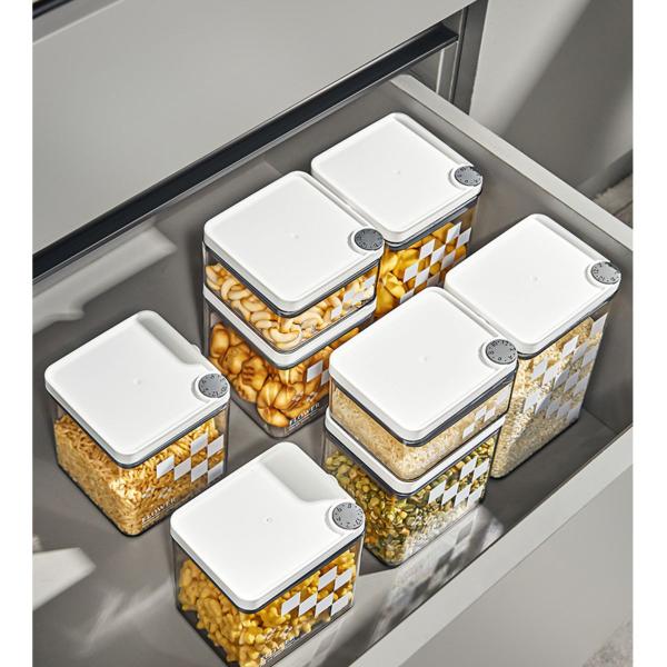 3 Potes Hermético 900ml Armazenar Grãos Conserva Alimentos - Top Rio Imagem de 3 Potes Hermético 900ml Armazenar Grãos Conserva Alimentos