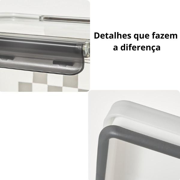 3 Potes Hermético 900ml Armazenar Grãos Conserva Alimentos - Top Rio Imagem de 3 Potes Hermético 900ml Armazenar Grãos Conserva Alimentos