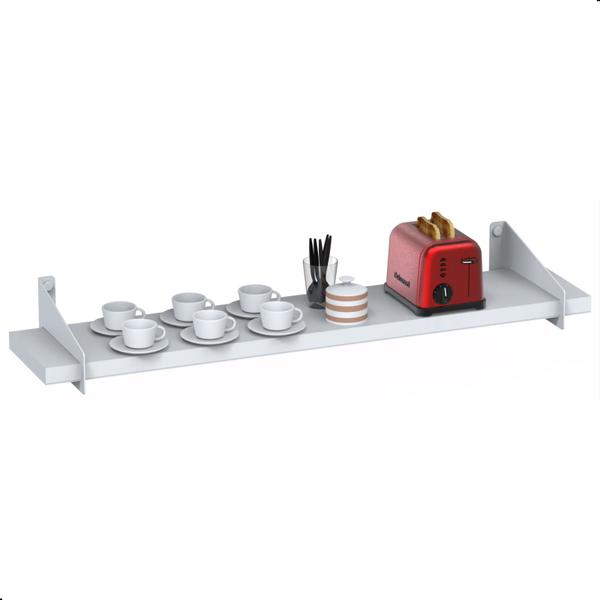 3 Prateleiras De Madeira Estilo Industrial Suspensa Max50b - CasaMóveis Imagem de 3 Prateleiras De Madeira Estilo Industrial Suspensa Max50b